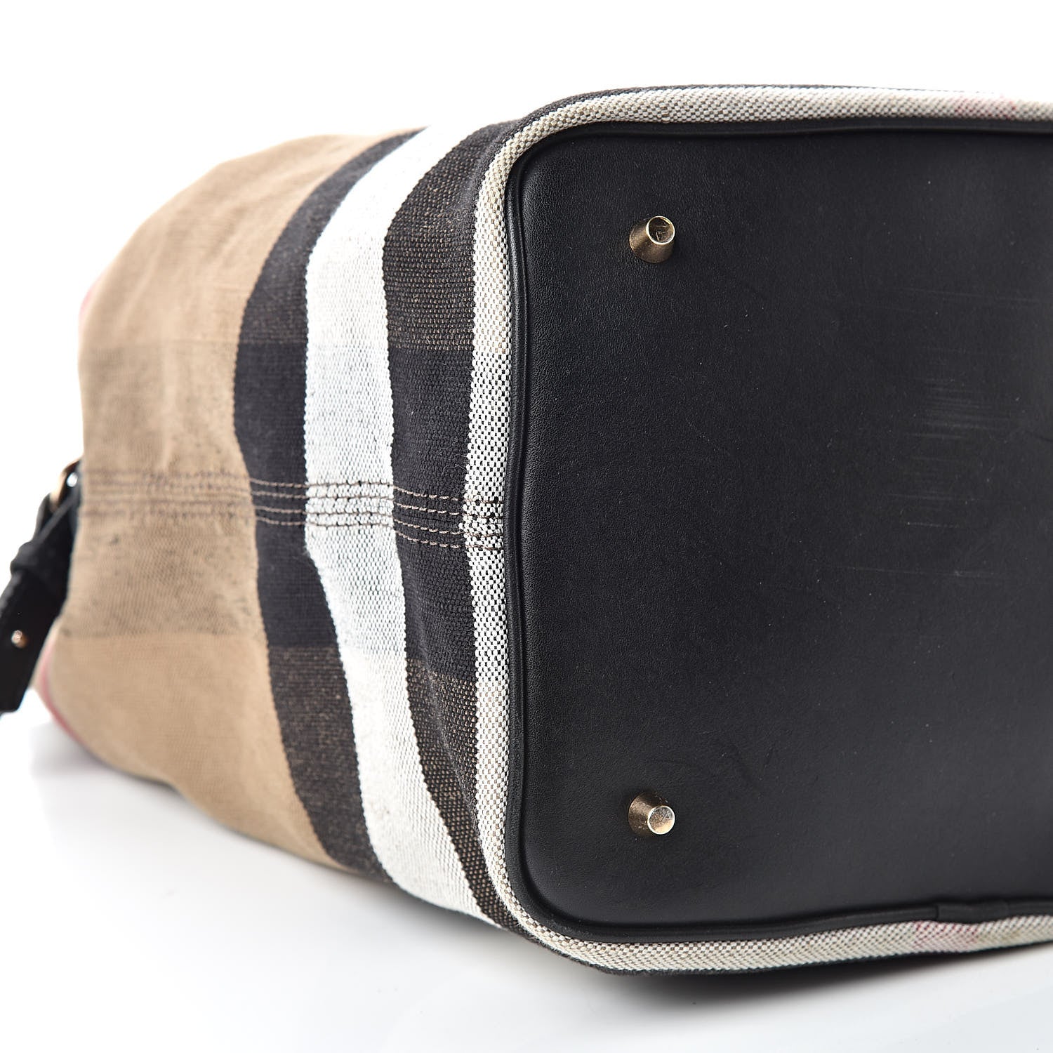 Burberry Canvas Mega Check Medium Ashby Hobo Black 10 of 15