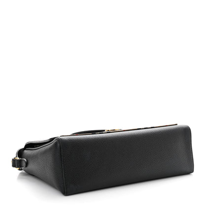 Burberry Grainy Calfskin Vintage Check Note Crossbody Bag Black 4 of 15
