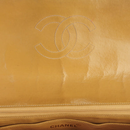 Chanel Vinyl Quilted Jumbo Single Flap Beige 12 of 15