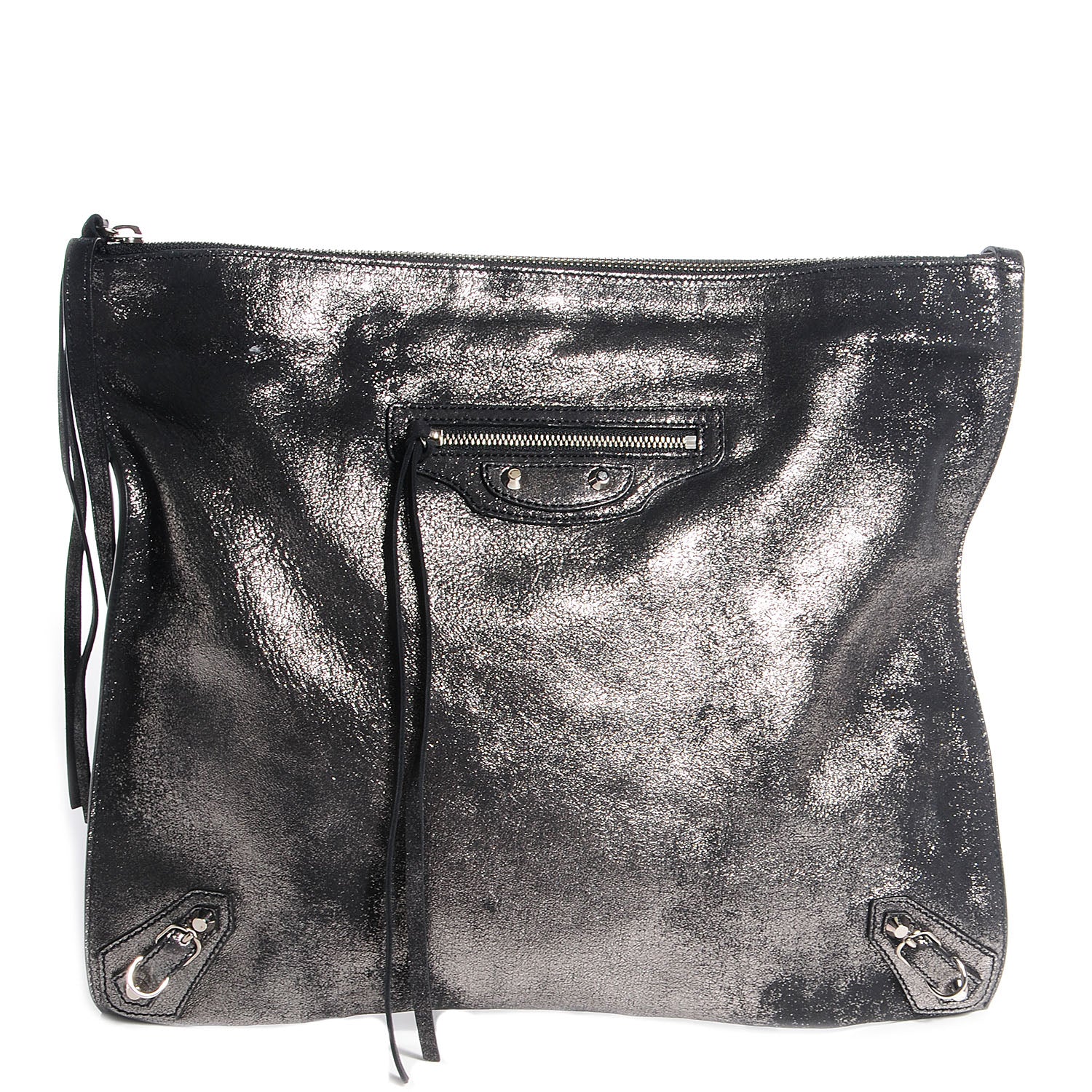 Balenciaga Metallic Calfskin Milkyway Ligne Papier Messenger Black 1 of 10