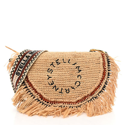 Stella McCartney Raffia Crochet Shoulder Bag Natural 1 of 9