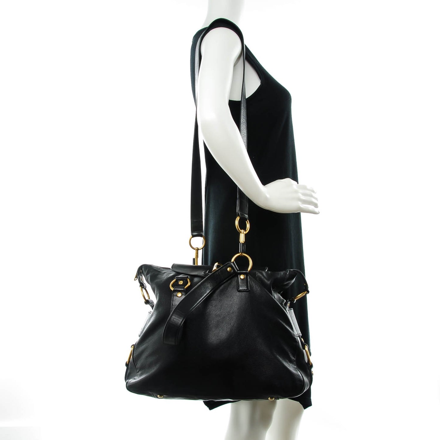 Calfskin Muse Messenger Bag Black
