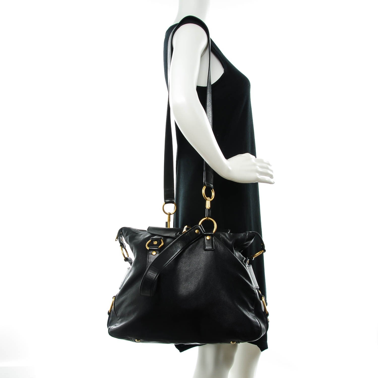 Saint Laurent Calfskin Muse Messenger Bag Black 2 of 7