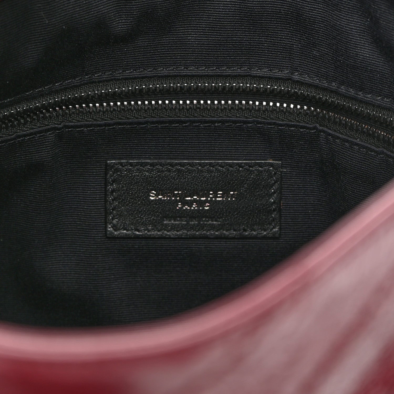 Saint Laurent Crinkled Calfskin Matelasse Monogram Medium Niki Shopper Tote Burgundy 6 of 8