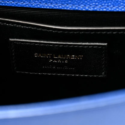 Saint Laurent Grain De Poudre Small Classic Monogram Kate Satchel Royal Blue 6 of 9