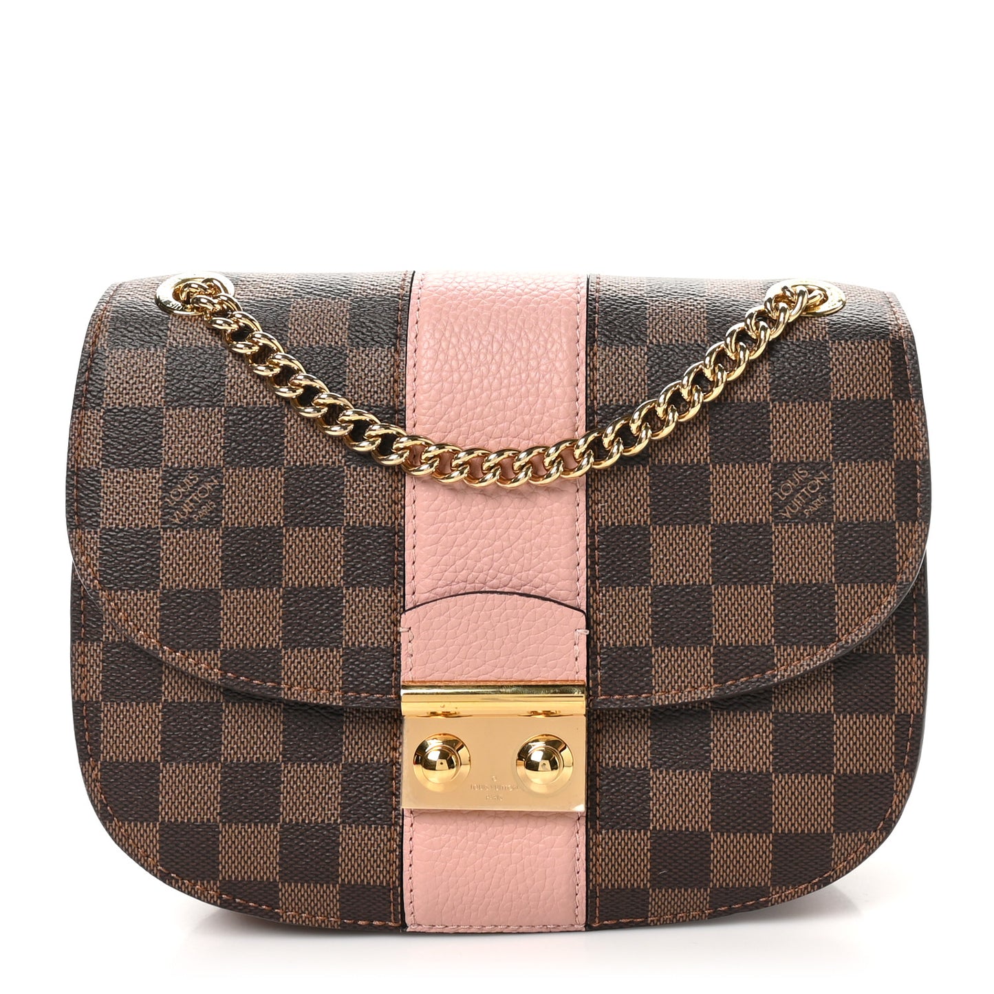 Damier Ebene Cuir Taurillon Wight Magnolia