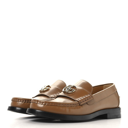 Gucci Calfskin Millennial Ribot Womens GG Loafers 37 Luminious Wood 4 of 11
