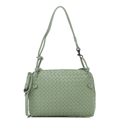 Bottega Veneta Nappa Intrecciato Nodini Crossbody Messenger New Sauge 2 of 10