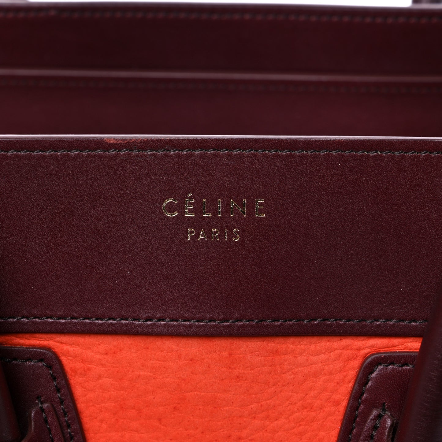 Bullhide Calfskin Micro Bi-Color Luggage Vermillion