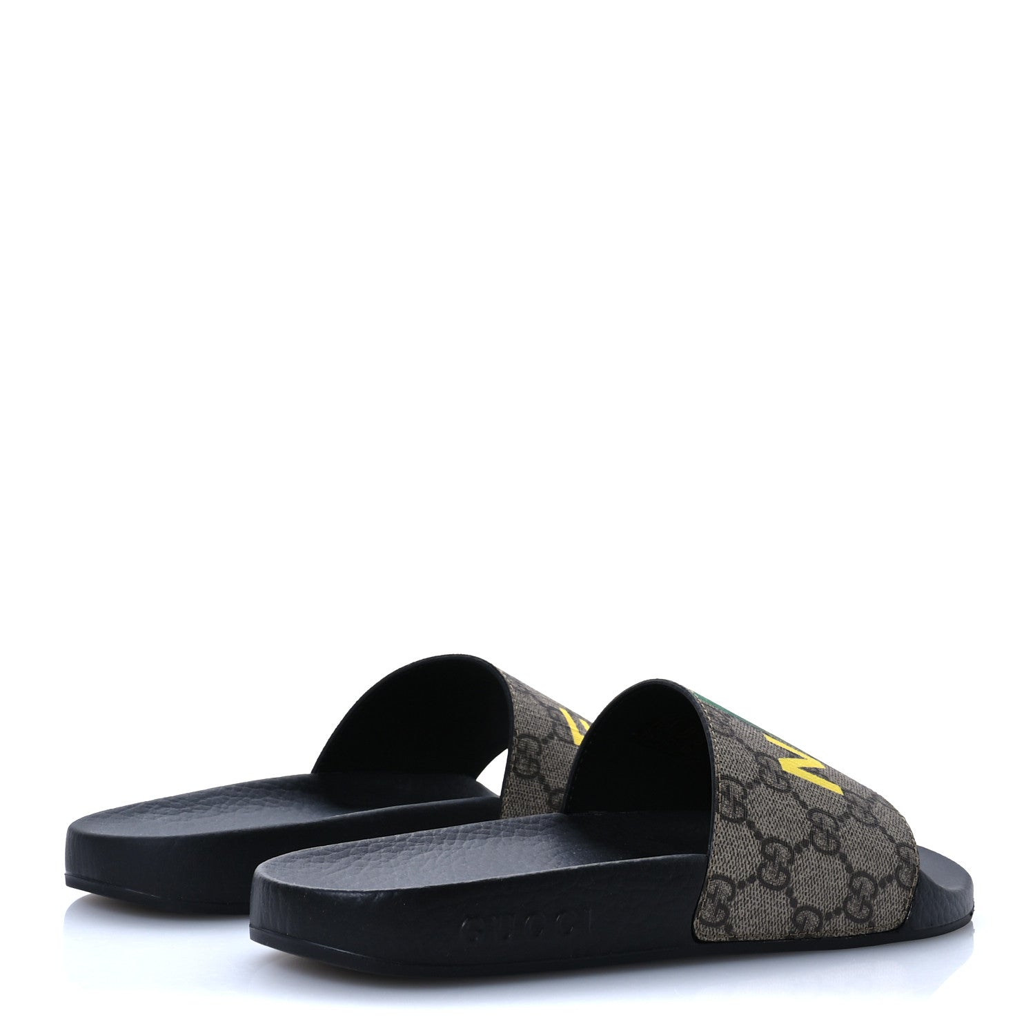 Gucci GG Supreme Monogram Fake/Not Slide Sandals 37 Beige Ebony 5 of 8