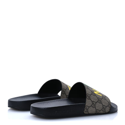 Gucci GG Supreme Monogram Fake/Not Slide Sandals 37 Beige Ebony 5 of 8