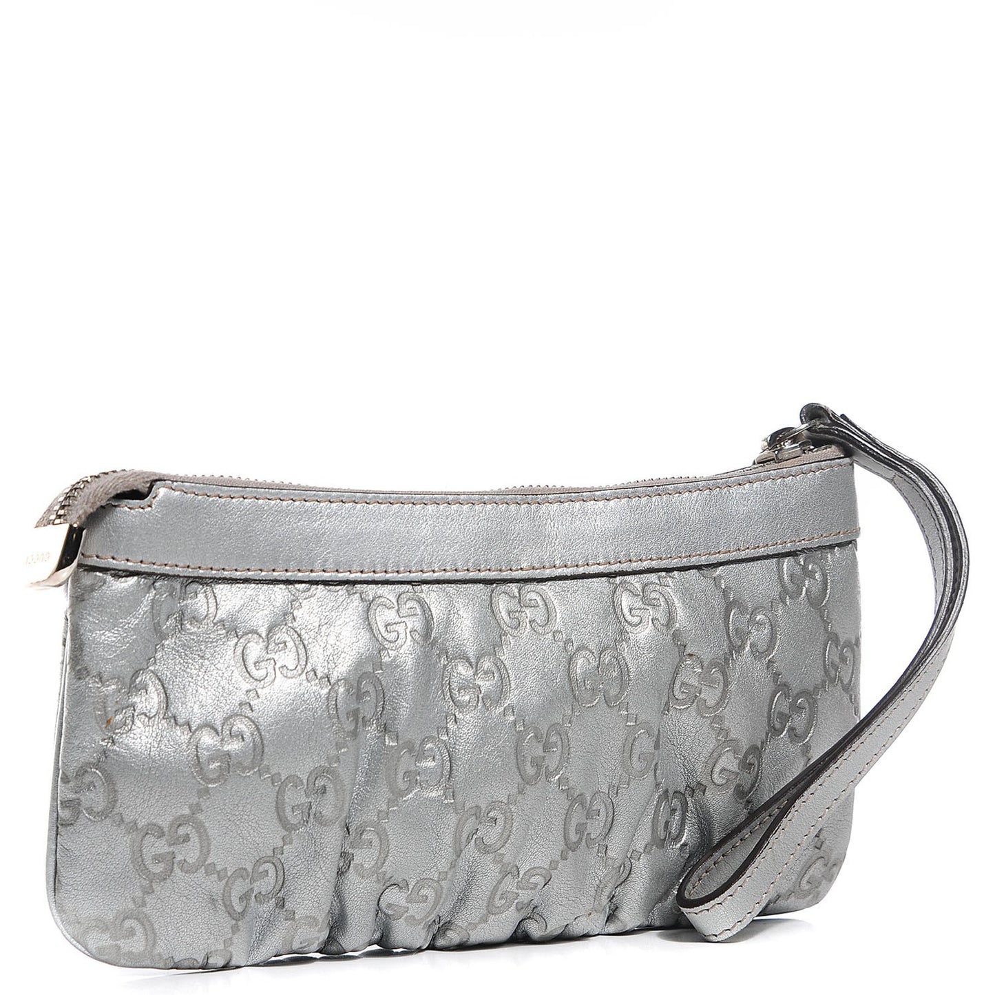 Guccissima New Britt Wristlet Silver