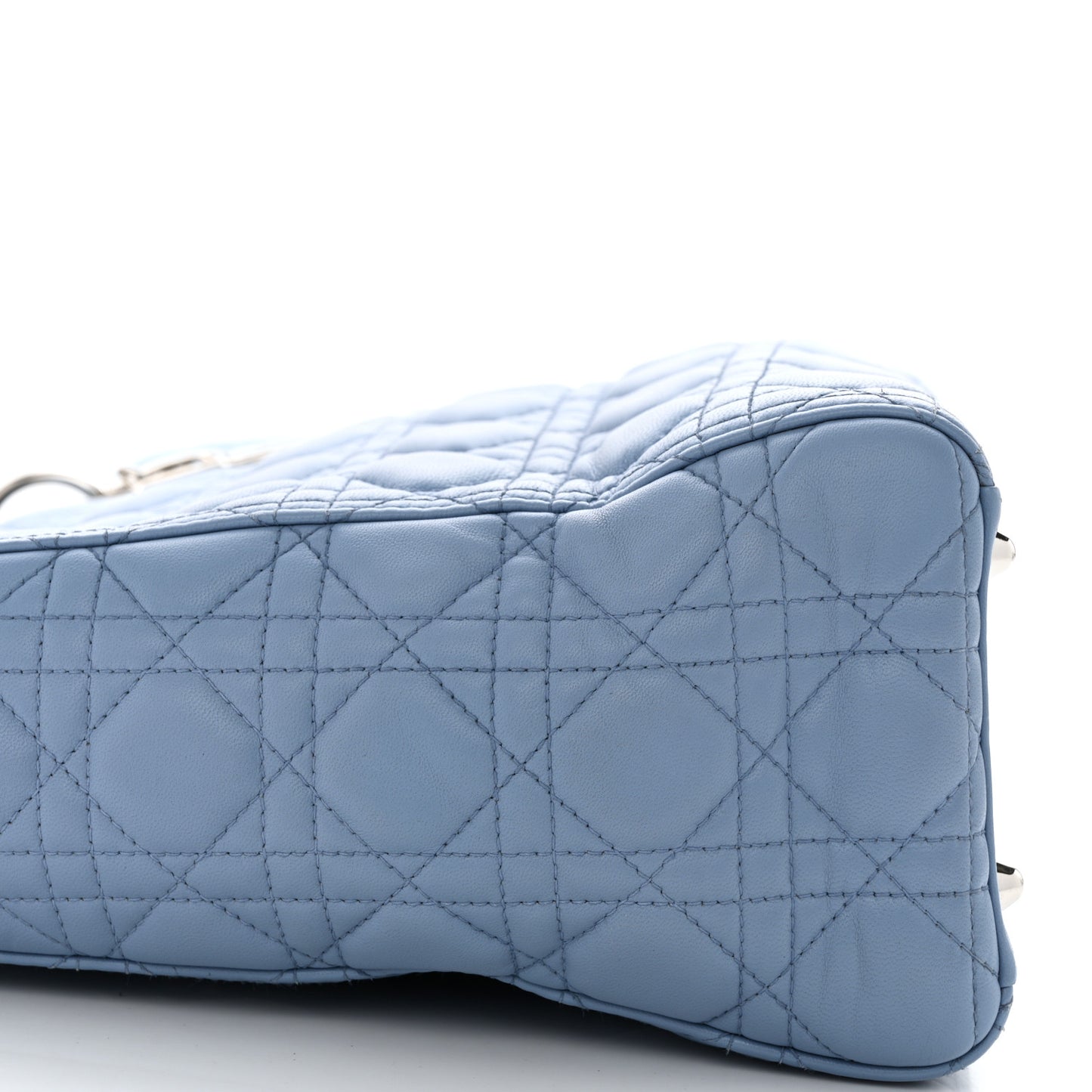 Lambskin Cannage Large Lady Dior Light Blue