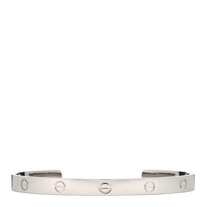 Cartier 18K White Gold LOVE Cuff Bracelet 21 1 of 3