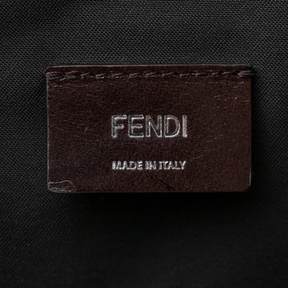 Fendi Recycled Fabric Jacquard Vitello Astro FF 1974 Shopping Tote Tobacco Moro Ebano 6 of 12