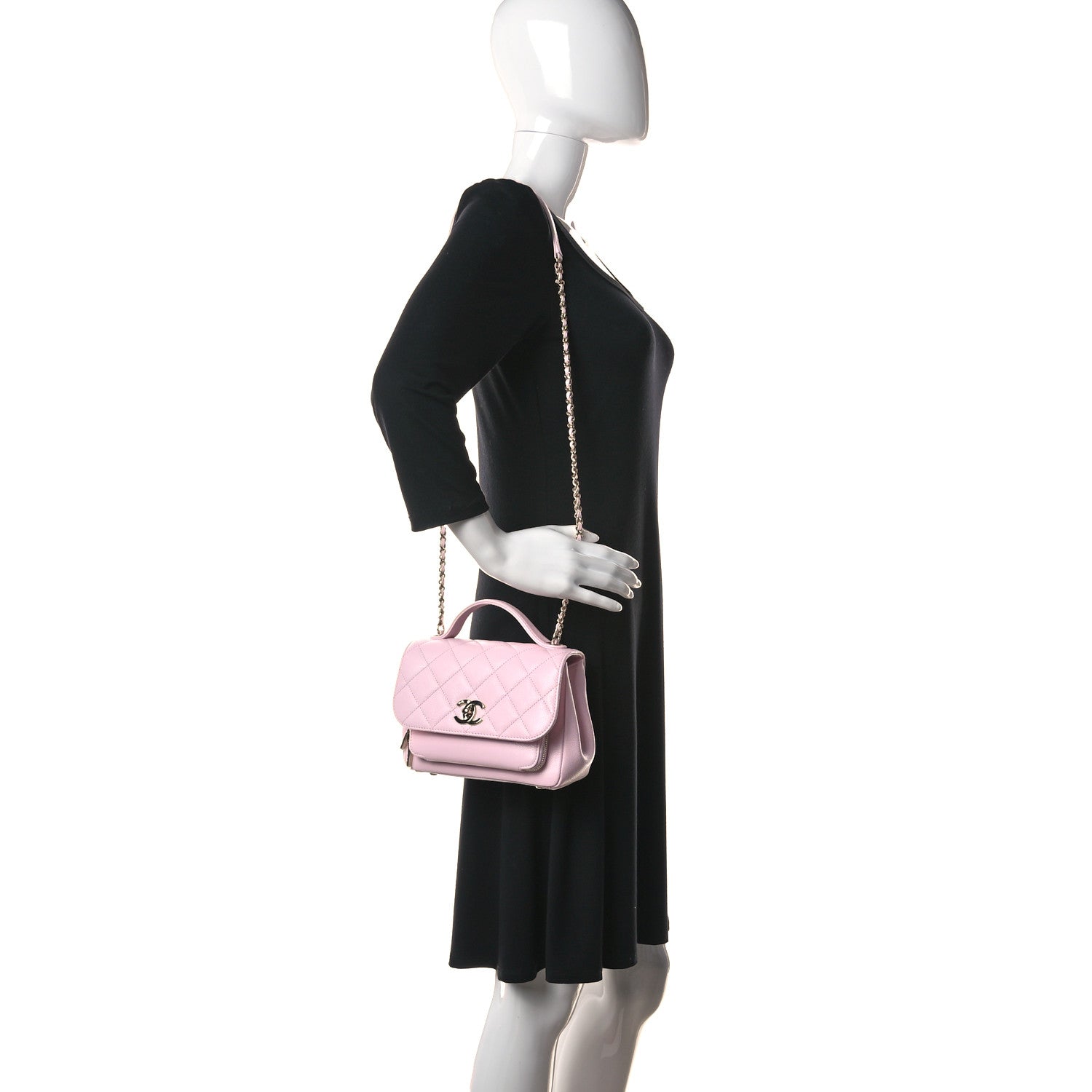 Chanel Caviar Quilted Small Business Affinity Flap Light Pink 2 of 9