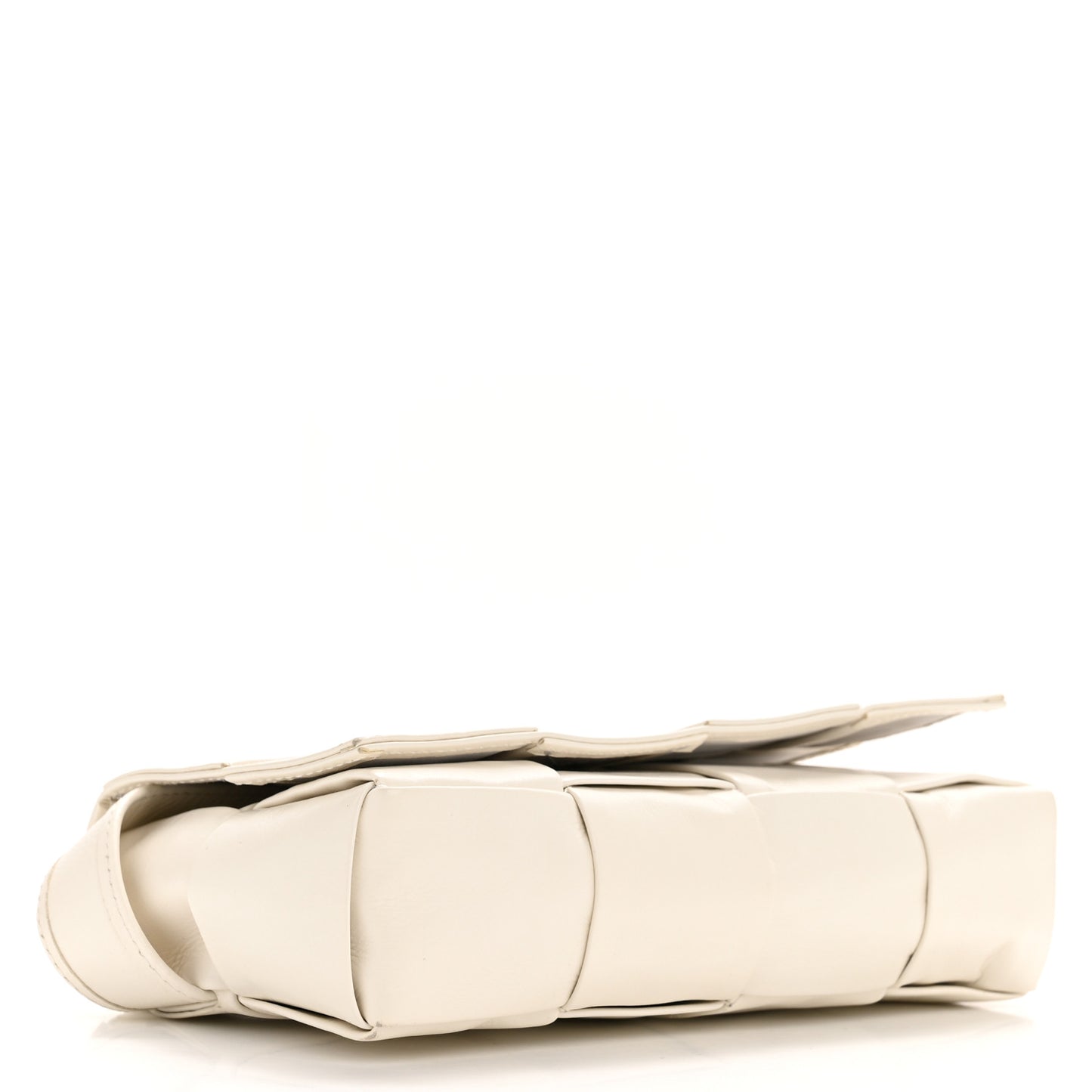 Paper Calfskin Intrecciato Cassette Belt Bag White