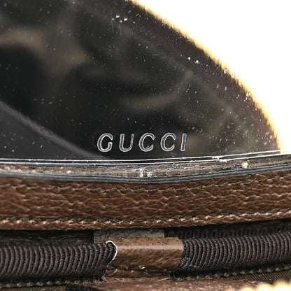 Gucci GG Supreme Monogram Textured Calfskin Web Ophidia Vanity Cosmetic Case Beige Ebony New Acero 11 of 11