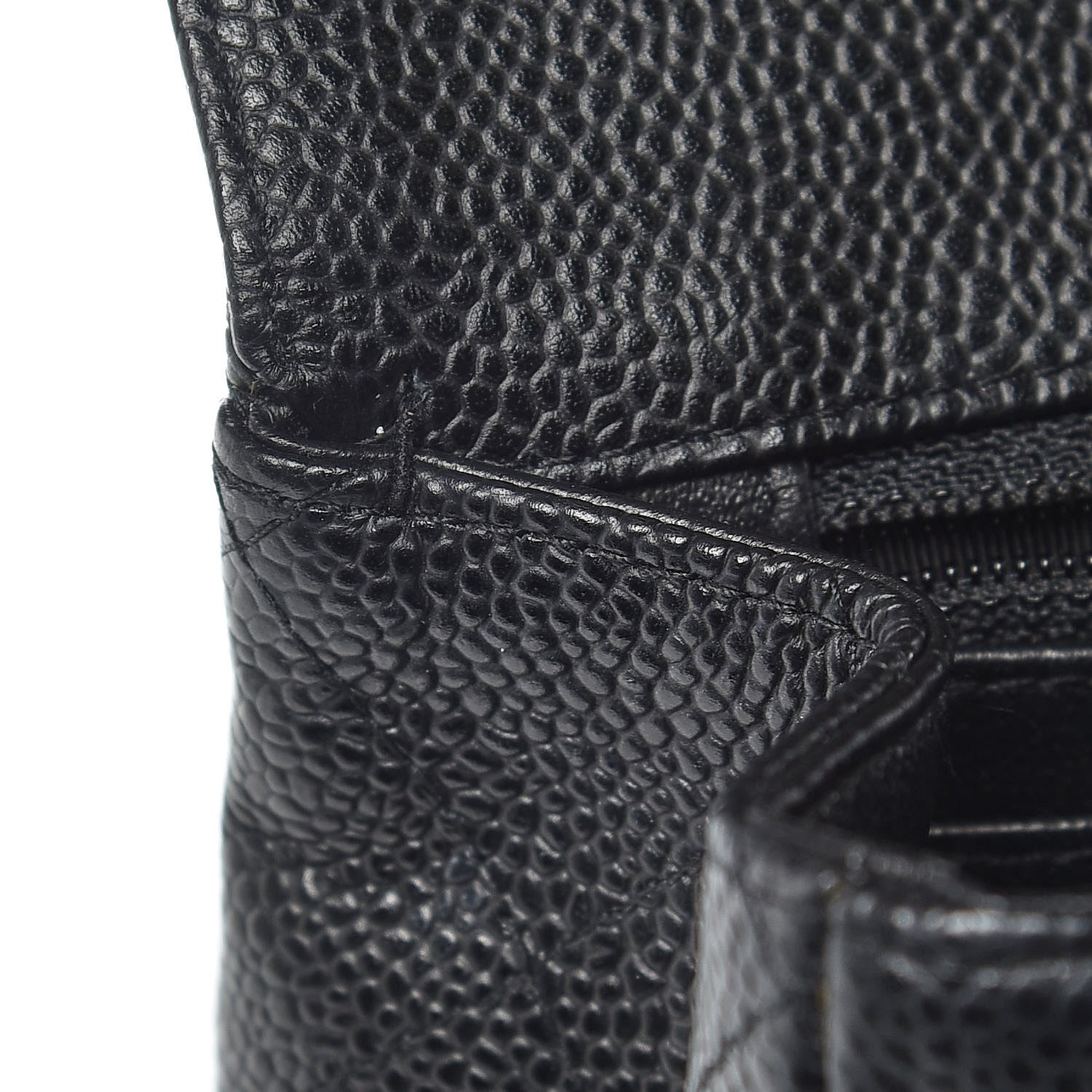 Chanel Caviar Quilted Jumbo Single Flap Black 12 of 14