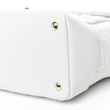 Versace Nappa Barocco Quilted Altea Vanitas Satchel White 8 of 17