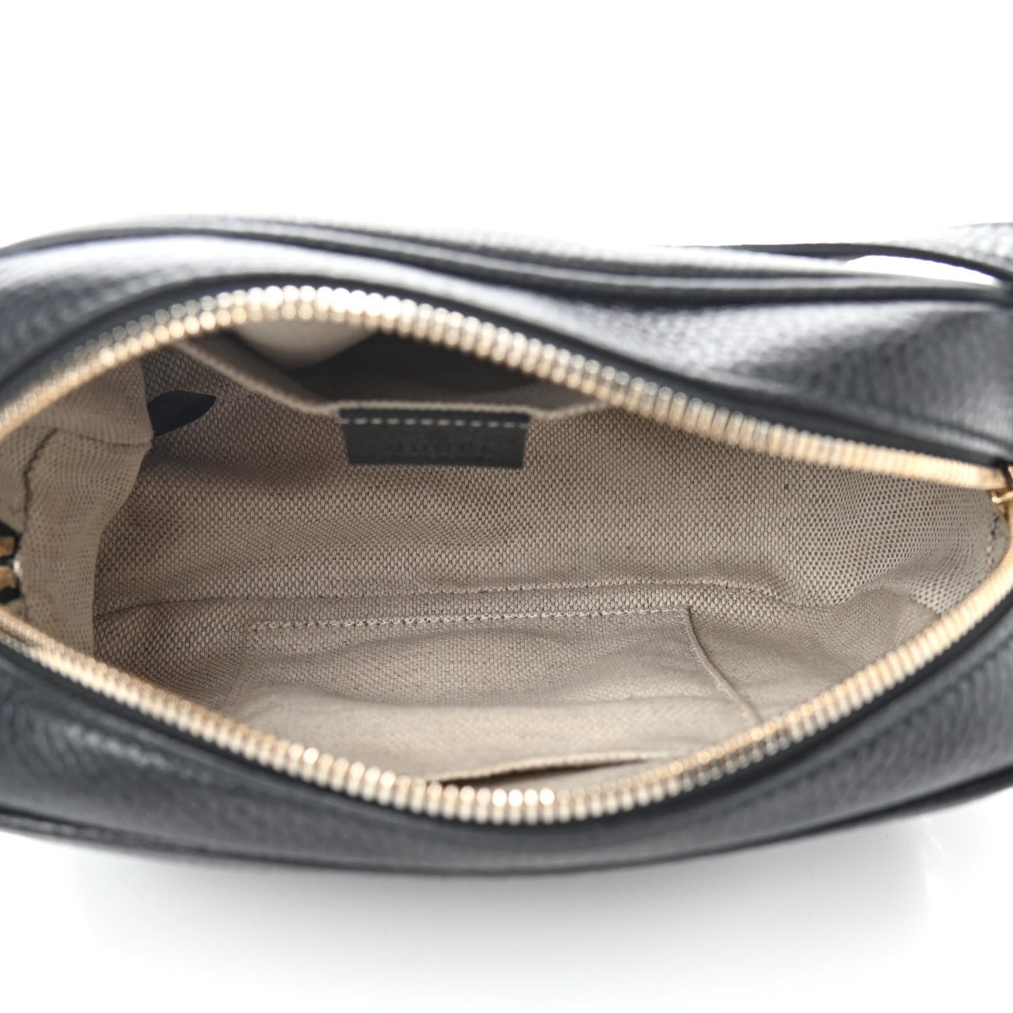 Pebbled Calfskin Small Soho Disco Bag Black