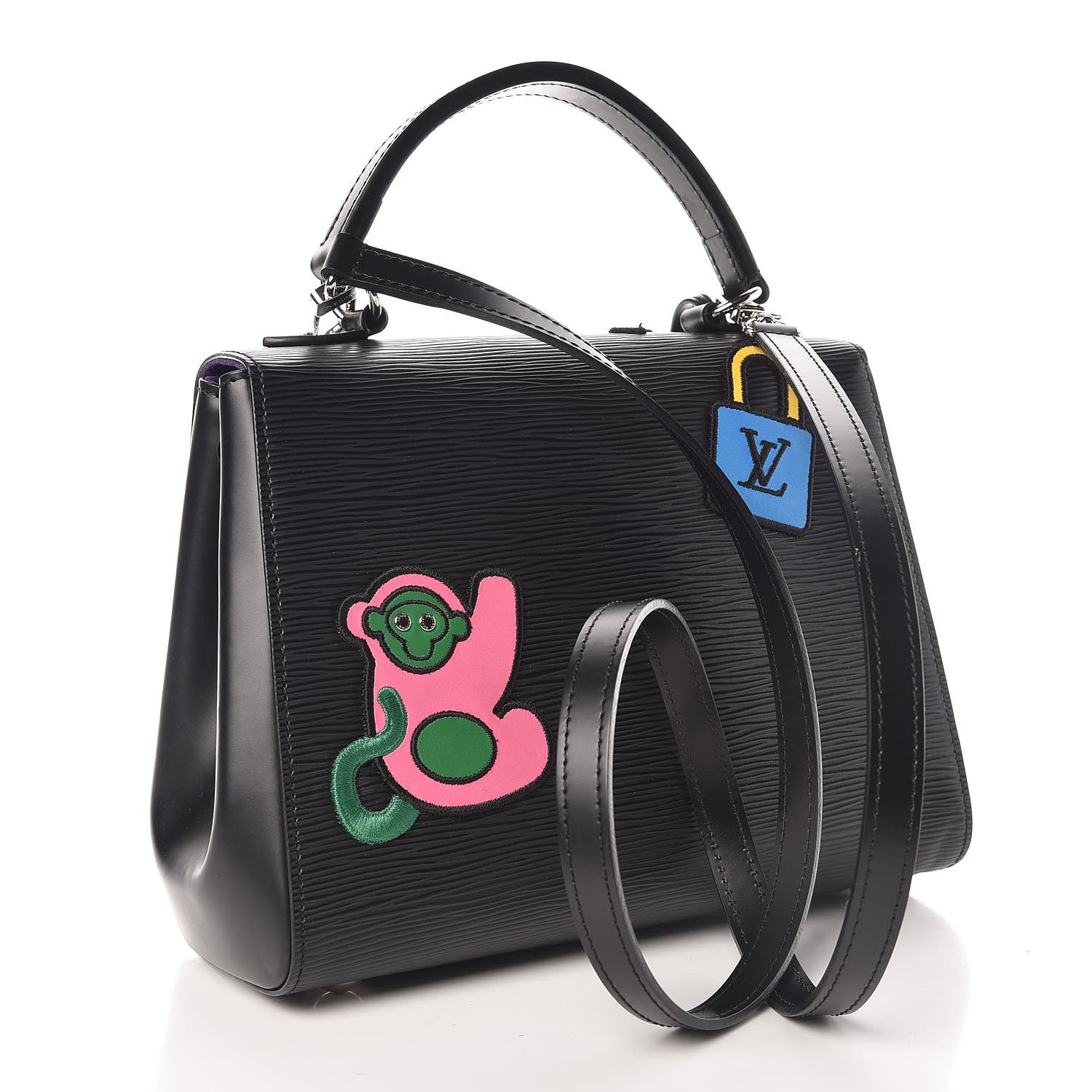 Louis Vuitton Epi Stickers Cluny BB Black 3 of 11