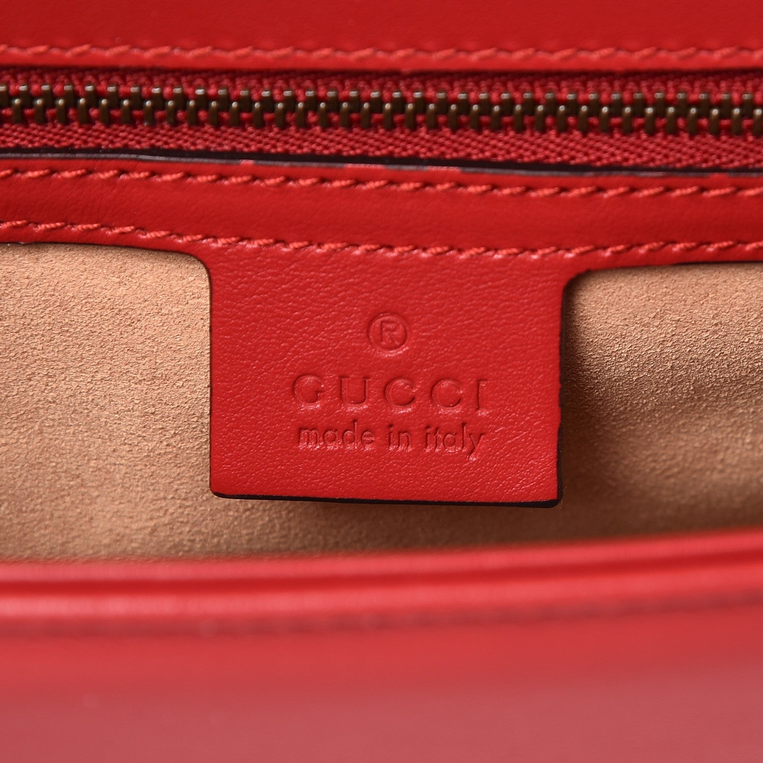 Gucci Calfskin Matelasse Small GG Marmont Top Handle Shoulder Bag Hibiscus Red 6 of 7
