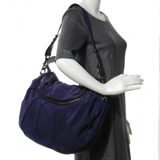 Suede Icon Bit Shoulder Bag Purple