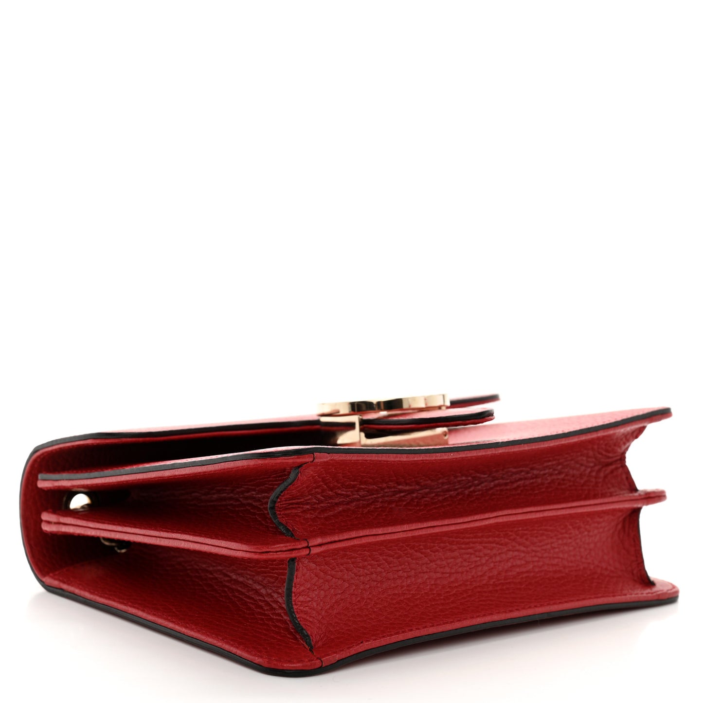 Dollar Calfskin Small Interlocking G Shoulder Bag Red