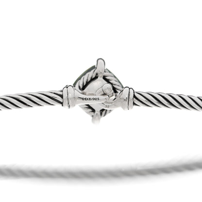 David Yurman Sterling Silver Diamond Green Orchid 9mm Chatelaine Bracelet 3 of 3