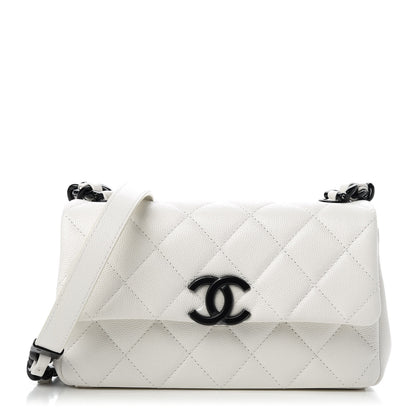 Chanel Caviar Quilted My Everything Small Flap White Black 1 of 11