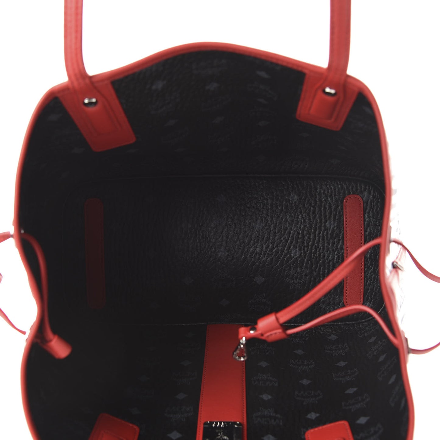 Visetos Medium Liz Reversible Shopper Tote Black Red