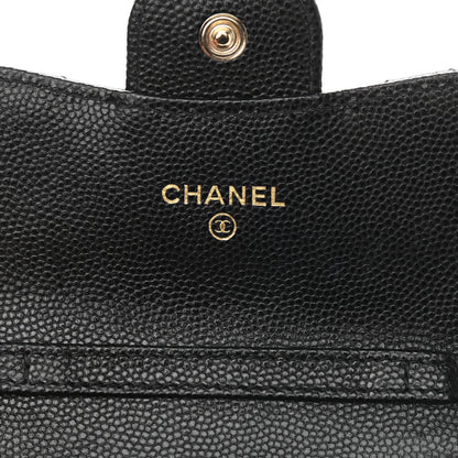 Chanel Caviar Quilted Flap Card Holder On Chain Black 7 of 10