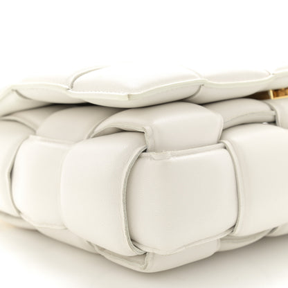 Bottega Veneta Lambskin Maxi Intreccio Padded Chain Cassette Crossbody Bag White 9 of 12