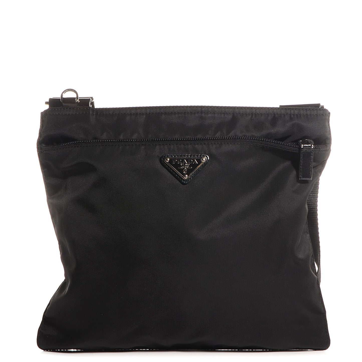 Nylon Vela Flat Messenger Bag Black
