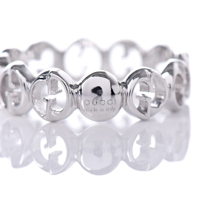 Gucci 18K White Gold 5mm 1973 Band Ring 48 4.5 5 of 6