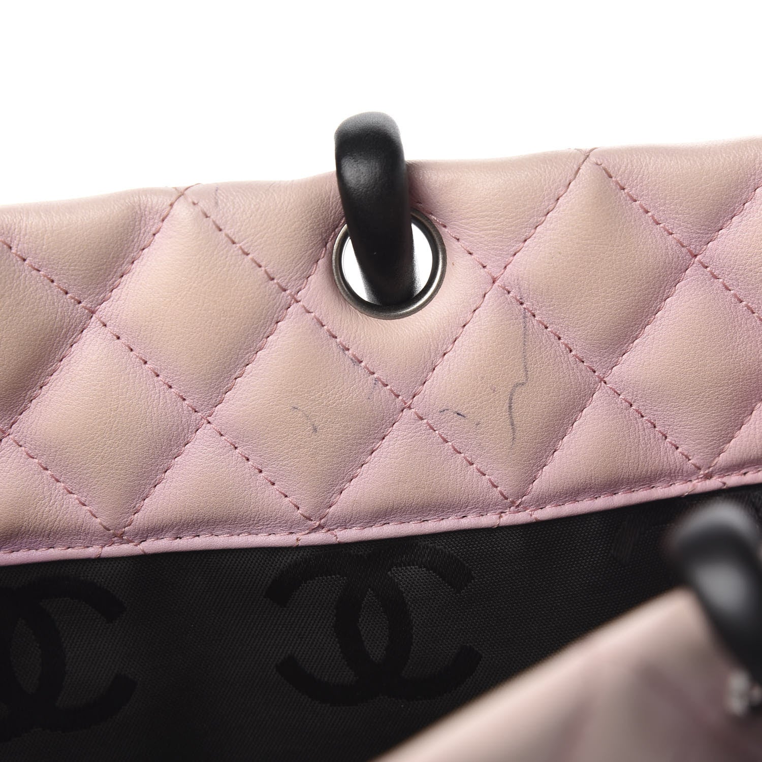 Chanel Calfskin Quilted Large Cambon Tote Pink Black 7 of 12