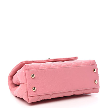 Chanel Caviar Quilted Mini Coco Handle Flap Pink 4 of 11
