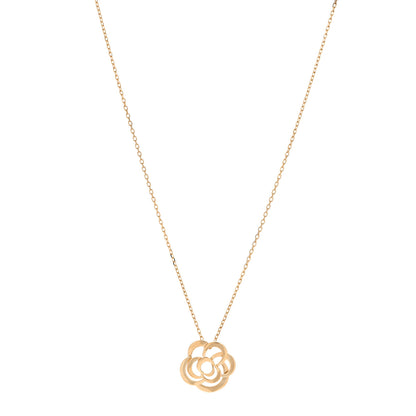 Chanel 18K Yellow Gold Fil de Camelia Pendant Necklace 1 of 4