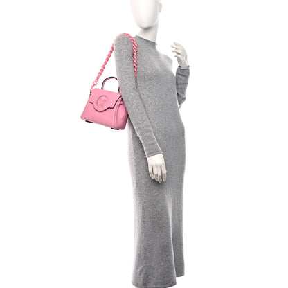 Versace Grained Calfskin Small La Medusa Top Handle Bag Pink 2 of 8