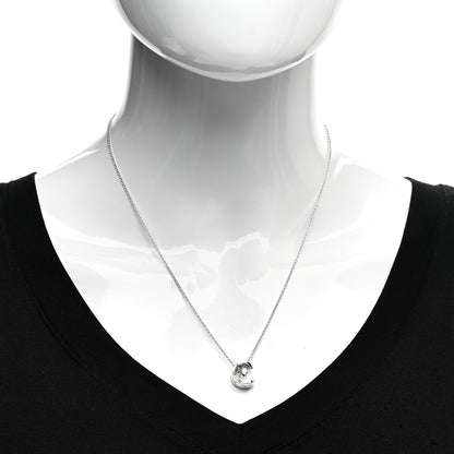 Chanel 18K White Gold Diamond Coco Crush C Necklace 2 of 5