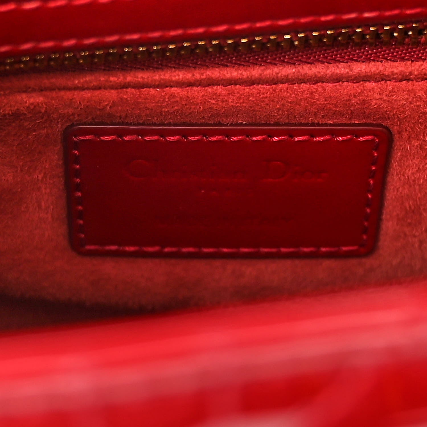 Christian Dior Patent Cannage Medium Lady Dior Red 6 of 10