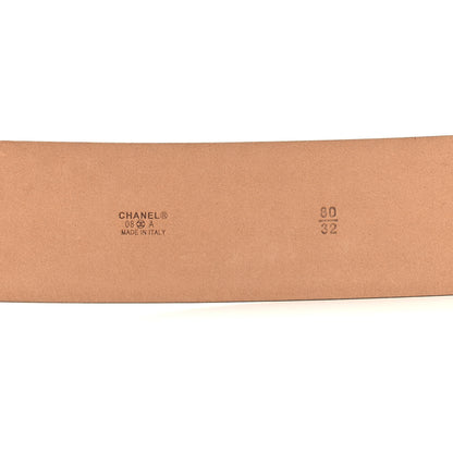 Chanel Metallic Calfskin CC Belt 80 32 Argent Fonce 5 of 7