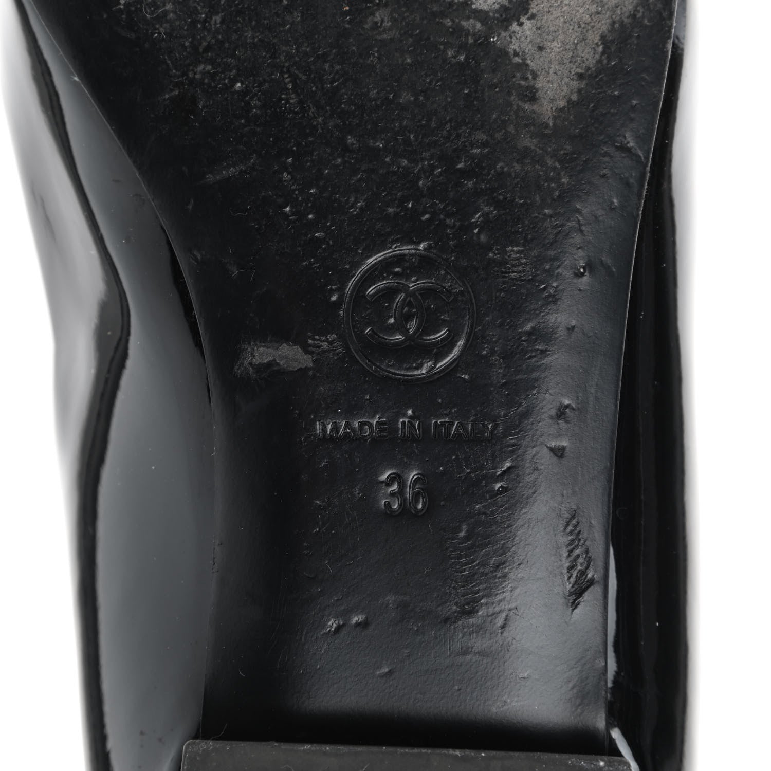 Chanel Patent Calfskin Mary Jane Ballerina Flats 36 Black 9 of 9
