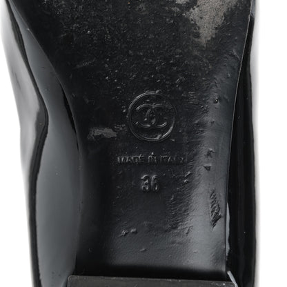 Chanel Patent Calfskin Mary Jane Ballerina Flats 36 Black 9 of 9