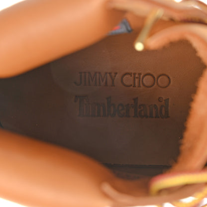 Jimmy Choo X TIMBERLAND Nubuck Glitter Ankle Boots 9.5 Wheat 7 of 11