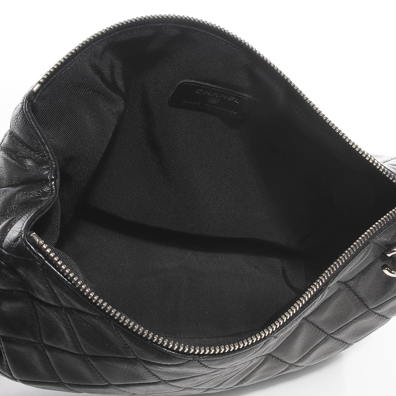Chanel Lambskin Quilted Medium Cosmetic Case Black 7 of 7