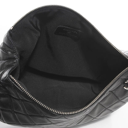 Chanel Lambskin Quilted Medium Cosmetic Case Black 7 of 7