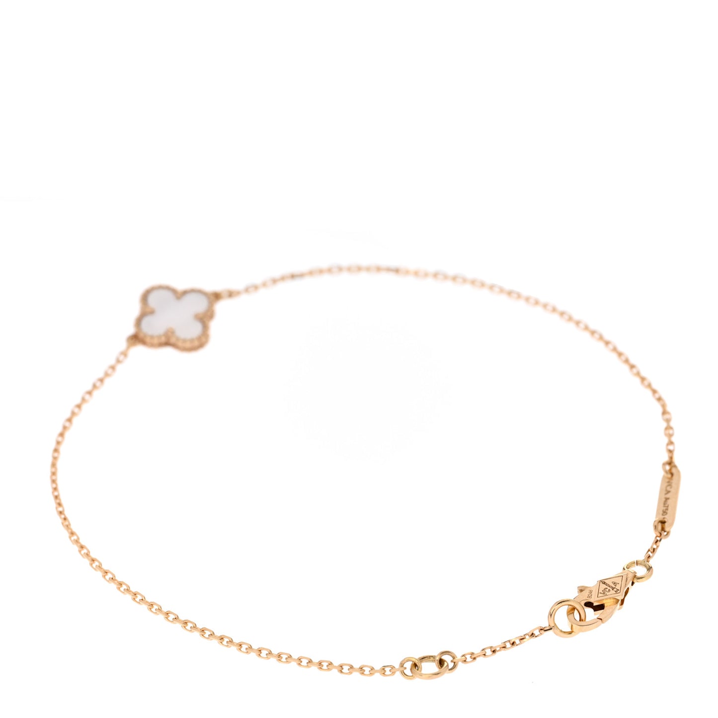 18K Yellow Gold Mother of Pearl Sweet Alhambra Bracelet
