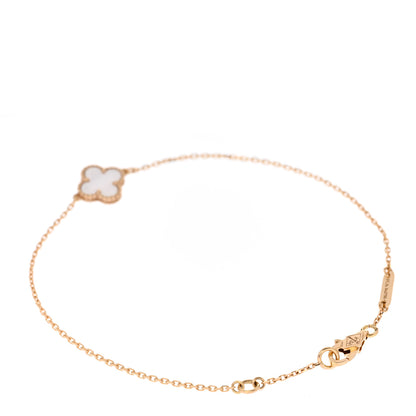 Van Cleef & Arpels 18K Yellow Gold Mother of Pearl Sweet Alhambra Bracelet 2 of 5